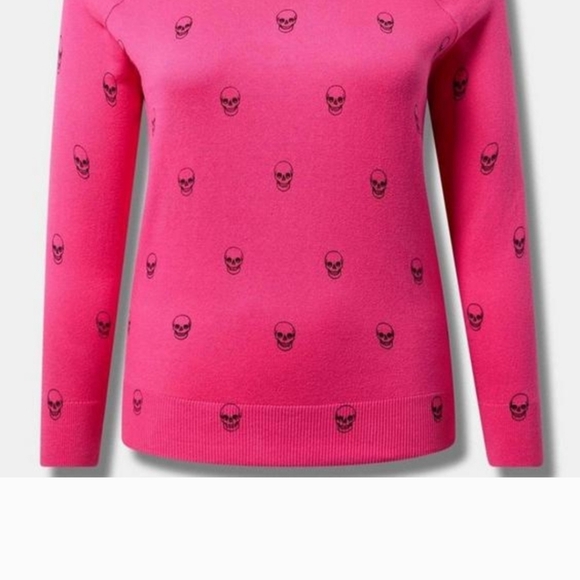 Pink Skull Pattern Sweater - Picture 2 of 3
